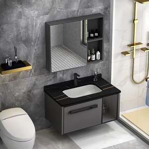 Gabinete de baño Rock Slab Space Baño combinado, lavabo simple, apartamento pequeño, lavabo integrado, otro - Product Image 3