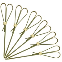 Brochettes de nœuds en bambou jetables de 18cm Vente en gros de bâtons de cocktail en bambou