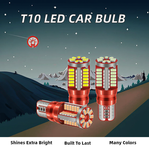 Ampoule LED T10 W5W 192 Canbus 3014 57SMD sans erreur 12V universelle pour feux de positionnement/feux de stationnement de voiture, blanc/rouge - Product Image 2