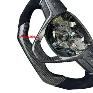 जीप ग्रैंड चेरोकी 2012-2017 कस्टम वास्तविक कार्बन फाइबर स्टीयरिंग व्हील अलकनारा चमड़े की स्पोर्टी डिजाइन शैली - Product Image 5