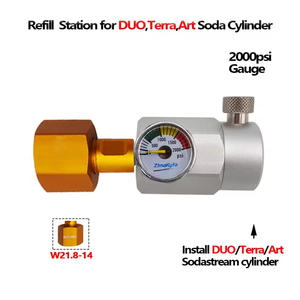 Zimakyfa Customizable CO2 Refill Station <b>Adapter</b> for SodaStream DUO Quick Connect Cylinder Big Carbonator Tank OEM Support - Product Image 1