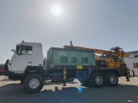 Équipement de forage de puits d'eau d'occasion, monté sur camion, 500M, abordable, en bon état de fonctionnement, ensemble complet avec compresseur et pompe à boue