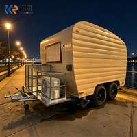 Camion de restauration mobile au design unique, avec système de distribution de floss spun personnalisé, pour la restauration et la vente ambulante