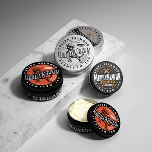 Boîtes rondes en aluminium pour baume à barbe, étiquettes privées, contenants cosmétiques avec matériaux 100 % recyclés, pots haut de gamme - Product Image 2