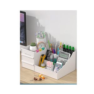 Plastic desk clear jewelry cosmetic box storage large makeup organizer portable