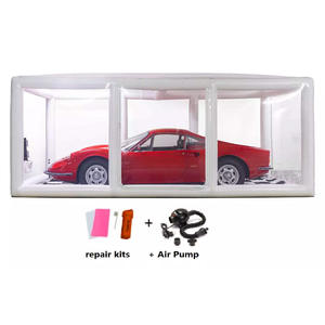 에어 펌프 포함 야외용 PVC 공기주입식 차고, 휴대용 밀폐형 방진 투명 주차 텐트 차량 커버 - Product Image 5