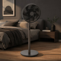 Ventilateur sur pied moderne de 12 pouces, silencieux, à hauteur réglable, moteur BLDC, télécommande, 8 vitesses, électrique, écoénergétique, classe A+++.