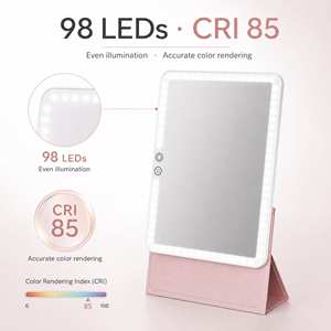 <span class=keywords><strong>กระจก</strong></span>แต่งหน้าพกพาแบบพับได้ ดีไซน์บางเฉียบ พร้อมไฟ LED ชนิด Type C ให้แสงสีสมจริงสูง ชาร์จไฟได้ เหมาะสำหรับการเดินทาง - Product Image 6