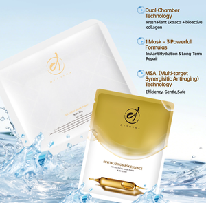 Nouvel arrivage MSA <span class=keywords><strong>Bio</strong></span> Active Protéine Complexe Collagène Masque facial à double chambre Masque facial réparateur en feuille pour la peau après l'intervention - Product Image 2