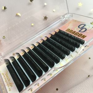 Logotipo personalizado 0,03 Super Matter negro coreano PBT fibra volumen extensión de pestañas suministros Etiqueta Privada 24mm 25mm pestañas al por mayor LC - Product Image 2