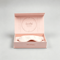 Boîte cadeau magnétique de luxe personnalisée en usine pour masque oculaire en soie de mûrier, emballage haut de gamme avec impression en relief