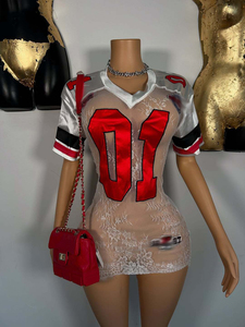 Đầm nữ mùa hè mới về, bộ quần áo in họa tiết lưới phối ren, đầm mini gợi cảm, đầm dự tiệc, đầm nữ thường ngày - Product Image 2