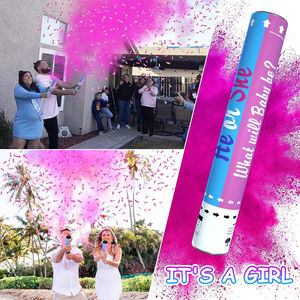 Pink Blue Baby <strong>Gender</strong> <strong>Reveal</strong> Party Supplies Colour Smoke Powder <strong>Gender</strong> <strong>Reveal</strong> Confetti Popper - Product Image 5