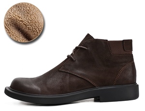 รองเท้าบูทสั้นหนังแท้ทรงเรโทรสุดฮิต ดีไซน์ทันสมัย ใส่ได้หลากหลายโอกาส หัวมน - Product Image 3