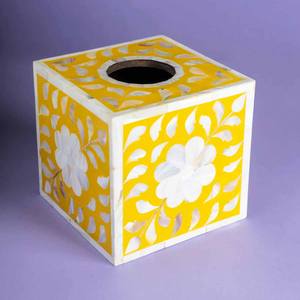New Arrival Bone Inlay <b>Pattern</b> Design <b>Tissue</b> Storage Box Holder for Wedding Table Centerpieces Decorations - Product Image 1