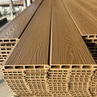 Panneaux de clôture en composite WPC à grain de bois, résistants aux UV et imperméables, pour extérieur, co-extrusion