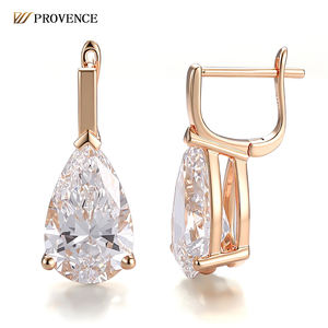 Pear Lab Erstellt Diamanten Ohrring Koreanische Ohrringe 18 k14K <span class=keywords><strong>Gold</strong></span> Fashion Stud 1ct 2ct 4ct Real Diamond Drop Ohrringe Set Mädchen Geschenk - Product Image 2