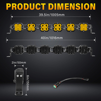 Feux de travail LED tout-terrain connectables, étanches à la poussière, antichocs, très durables, économiques, pour 4x4, 12V-24V, 180W, 5000LM