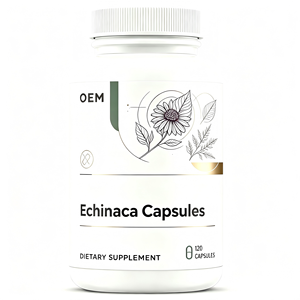 Cápsulas de Equinácea de Marca Privada OEM, Suplemento Herbal que Apoya la Salud Inmunológica, Sin Gluten, Vegetariano, Sin OMG - Product Image 1