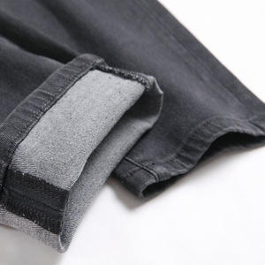 Logo OEM Personnalisable Jeans Skinny Denim pour Hommes Pantalon Mi-taille Délavé Trendy Motif de <span class=keywords><strong>Moustache</strong></span> de Chat Nouveau Style Look Lavé - Product Image 4