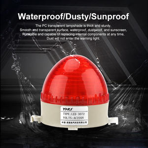Feu de signalisation stroboscopique 12V 24V 220V LED-3072, voyant lumineux rond clignotant, lampe LED, signal d'avertissement de sécurité, alarme - Product Image 3