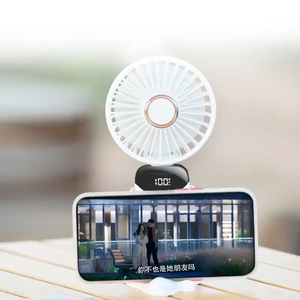 Mini-ventilateur portable rechargeable en plastique moderne avec impression UV – Offre promotionnelle - Product Image 4
