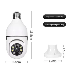 Cámara de Red Panorámica de Alta Definición para Interiores con Soporte para Lámpara E27, Suministro <span class=keywords><strong>Directo</strong></span> de Fábrica, Inalámbrica, Wifi, para el Hogar - Product Image 2