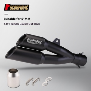 Ống pô độ thể thao bằng thép không gỉ đa năng, kiểu dáng đường phố, dành cho <span class=keywords><strong>K19</strong></span> Thunder, kiểu đuôi kép, dành cho CBR650 R3, mới - Product Image 3