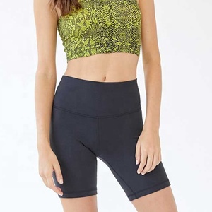 Fitness Jogger pantalones cortos de cintura alta de mujeres entrenamiento pantalones cortos Slim Control de abdomen Atlético pantalones cortos de bicicleta corta Leggings - Product Image 1