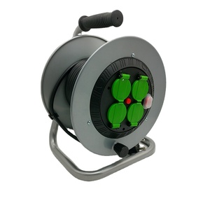 Pháp loại 4x10a ổ cắm Nhựa công nghiệp điện mở rộng dây điện 25-50m Kích thước 250V cáp có thể thu vào Reel - Product Image 5