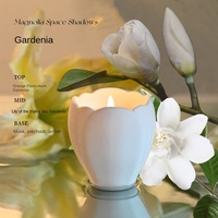 JISHE Aromatherapie Sojawachs Blumenförmige Duftkerze mit Natürlichen Ätherischen Ölen Handgemachte Heimdekoration für Feiertage und Diwali