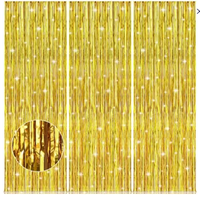 Rideau de guirlandes métalliques brillantes à franges 1x2m – Décor tendance pour fêtes, Halloween, remise de diplômes, Nouvel An, Pâques 10