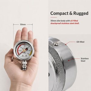 Indicateur de pression de qualité industrielle IP65 à haute sensibilité, jauge de surveillance des pipelines de gaz naturel, équipement de mesure, étanche aux fuites - Product Image 5