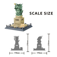 Blocs de construction modulaires célèbres d'Amérique, Statue de la Liberté d'Amérique, Architecture, 1577 pièces, Ensembles de briques miniatures MOC de New York