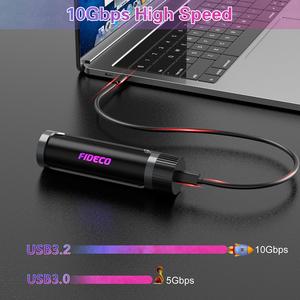 Boîtier SSD M.2 SATA NVME haute vitesse de forme cylindrique FIDECO avec RGB sans outil Idéal pour la récupération et le transfert de données - Product Image 2