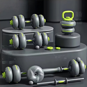 Multi-functional Adjustable Soft Dumbbell for Women's Fitness Home Equipment for Men's <b>Strength</b> <b>Training</b> Barbell Dumbbell Set - Product Image 2