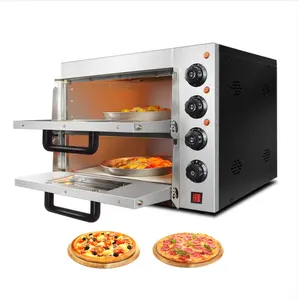 Commerciële Aanrecht Italiaanse Draagbare Bakkerij Dek Mini Broodrooster & Bakken Elektrische Pizza Ovens Voor Koop Prijs Pizza Maker Machine