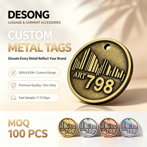 Vintage Custom Metal Brand Emblems Custom Design Sew-on Logo <b>Labels</b> Private <b>Name</b> Metal Tags for Jeans, Bags & Outfits - Product Image 1