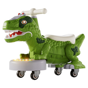 Tricycles pour enfants - Convient aux garçons et aux filles de 1 à 3 ans. Véhicule à quatre roues de style dinosaure avec glissière. - Product Image 1
