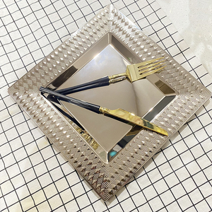 BPA miễn phí rèn thiết kế Dot rim nhựa tấm vuông tùy chỉnh màu sắc nhựa món ăn cho Đảng Wedding - Product Image 5