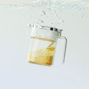 New Design Household Kitchen Seasoning Storage Container Salt Glass Bottle ABS PP <b>Spice</b> <b>Jars</b> with Stainless Steel Lids - Product Image 5