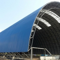 Structure de toit en acier robuste à grande portée pour hangar de stockage de charbon à ossature spatiale