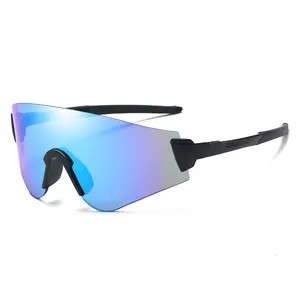 Neue neue Outdoor-Fahrrad brille Outdoor-Sport wind dichte UV400 True Film schillernde Farb linsen rahmenlose Sonnenbrille Sonnenbrille