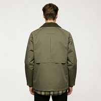 Veste personnalisée à col en velours côtelé batik fin pour hommes veste de travail imperméable à l'huile à motif de cire Service OEM disponible