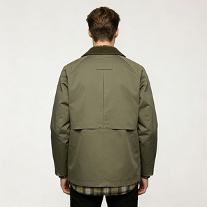 Customized <strong>Thin</strong> Batik Corduroy Collar <strong>Jacket</strong> for Men Spring <strong>Waterproof</strong> Work Oil Proof Wax <strong>Jacket</strong> Pattern OEM Service Available - Product Image 2
