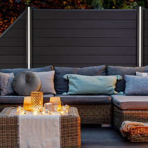 Clôture WPC moderne Solutions Led pour la sécurité de la maison Clôture 3D de confidentialité Accessoires en aluminium nouvellement conçus pour les villas - Product Image 5