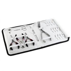 Professional Hair <b>Extension</b> Tool Set with Micro <b>Bead</b> & Tape In Removal Plier, Hair Loop Tool, Parting Finger Precision Scissor - Product Image 1