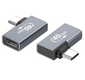 Adaptateur USB C mâle 4.0 vers USB C femelle à 90 degrés Adaptateur de charge de transfert de données 40Gbps en forme de L - Product Image 1