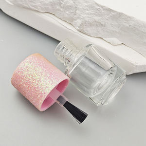Flacons de vernis à ongles en verre vides en gros, 5 ml, 10 ml, forme ronde transparente, flacons de vernis à ongles <span class=keywords><strong>FC113</strong></span> - Product Image 2