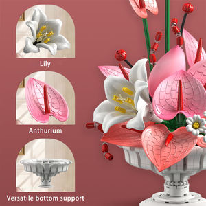 Set de 820 Piezas de Bloques de Construcción para Arreglos Florales, Lirios y Anturios, Decoración para el Hogar, Aprendizaje STEM, Habilidades Motoras Finas, Regalo - Product Image 3